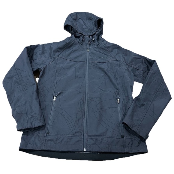 Free Country Women's Faux Fur Inside Full Zip Hooded Jacket Size Medium Black - Picture 1 of 7